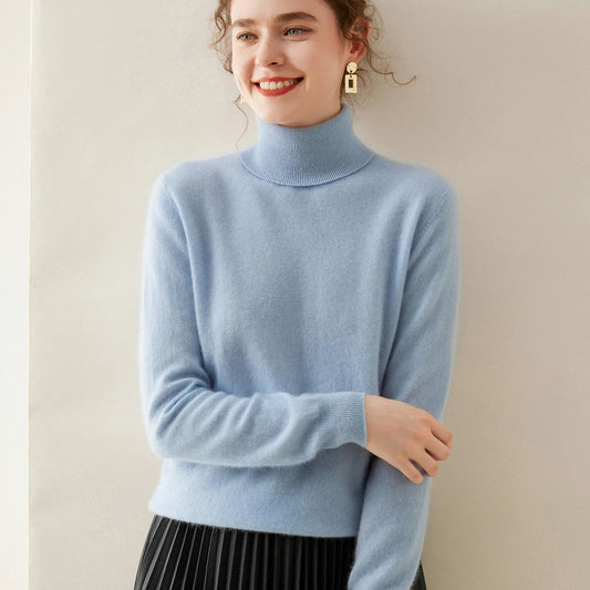 Luxury 100% Cashmere Turtleneck Sweater – Ultra Soft Classic Fit