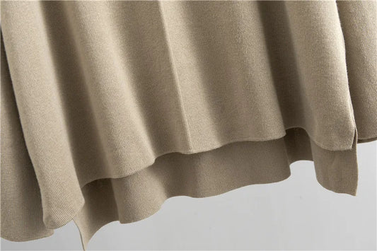 Women’s Elegant Knit Two-Piece Set | Belted Sweater & Wide-Leg Pants | Timeless Minimalist Elegance