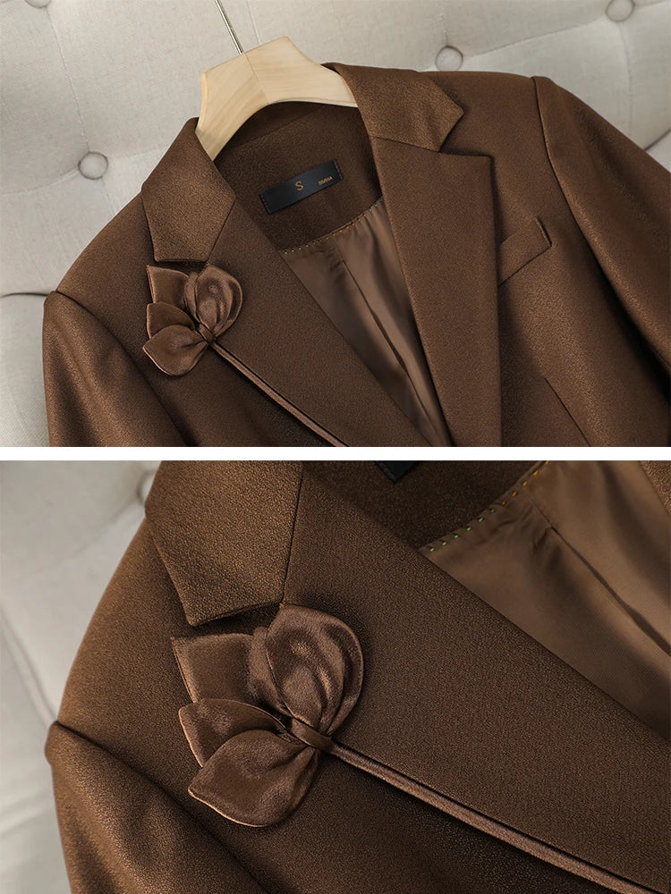 Sophisticated Winter Suit/Office Ladies Business Work/2 Piece Set Formal Blazer/Jacket And Trouser.