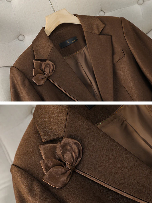 Sophisticated Winter Suit/Office Ladies Business Work/2 Piece Set Formal Blazer/Jacket And Trouser.