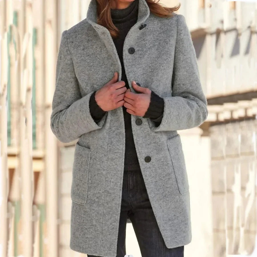 Cardigan Seasonal Coat/Warm Fashion Versatile Wear/Loose Fitted Retro Button/Collar Long Sleeve Y2k Overcoat.