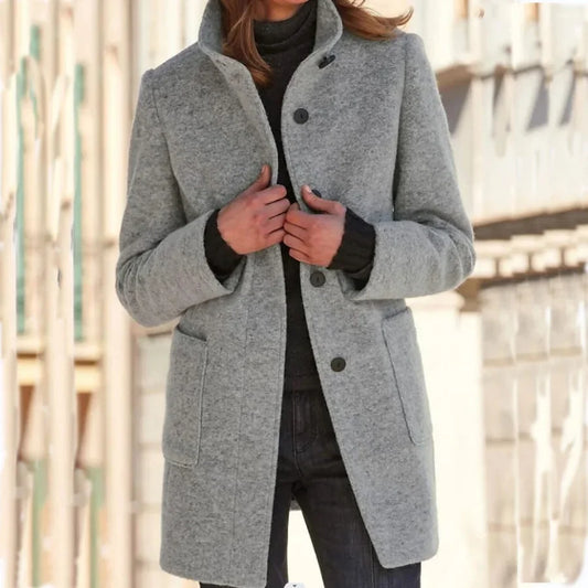 Cardigan Seasonal Coat/Warm Fashion Versatile Wear/Loose Fitted Retro Button/Collar Long Sleeve Y2k Overcoat.