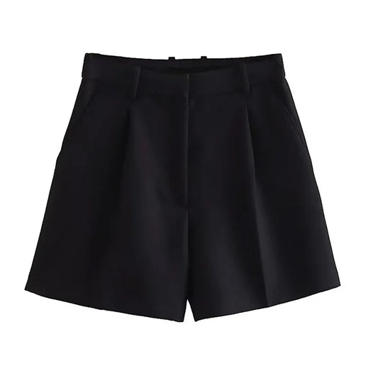 HXAO Female Short’s/Pleated Baggy White Shorts For Women Casual High Waist Short Pants