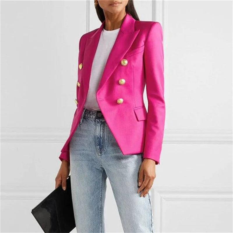Styled Up V~Neck Blazer’s/Women Clothing For Winter/Solid Color Fashion Casual Suit Slim Blazers Women.