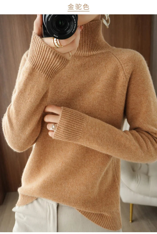 Luxury Soft Knit Long-Sleeve Sweater – Classic Fit in Neutral Tones | Modern Blend Boutique