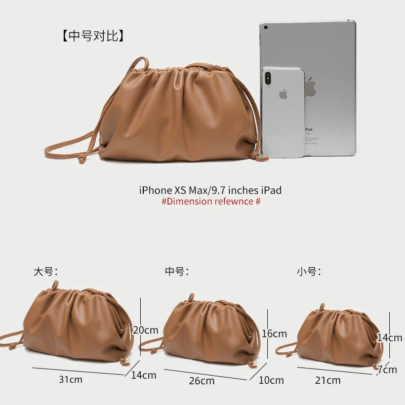 Luxury Soft Leather Shoulder Bag/Soft Versatile Quality Crossbody Bags.