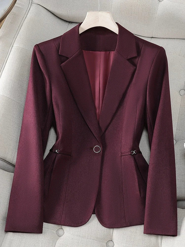 Timeless Elegance Sculpted Single-Button Blazer|Modern Blend Boutique | Women’s Tailored Workwear & Occasion Blazer