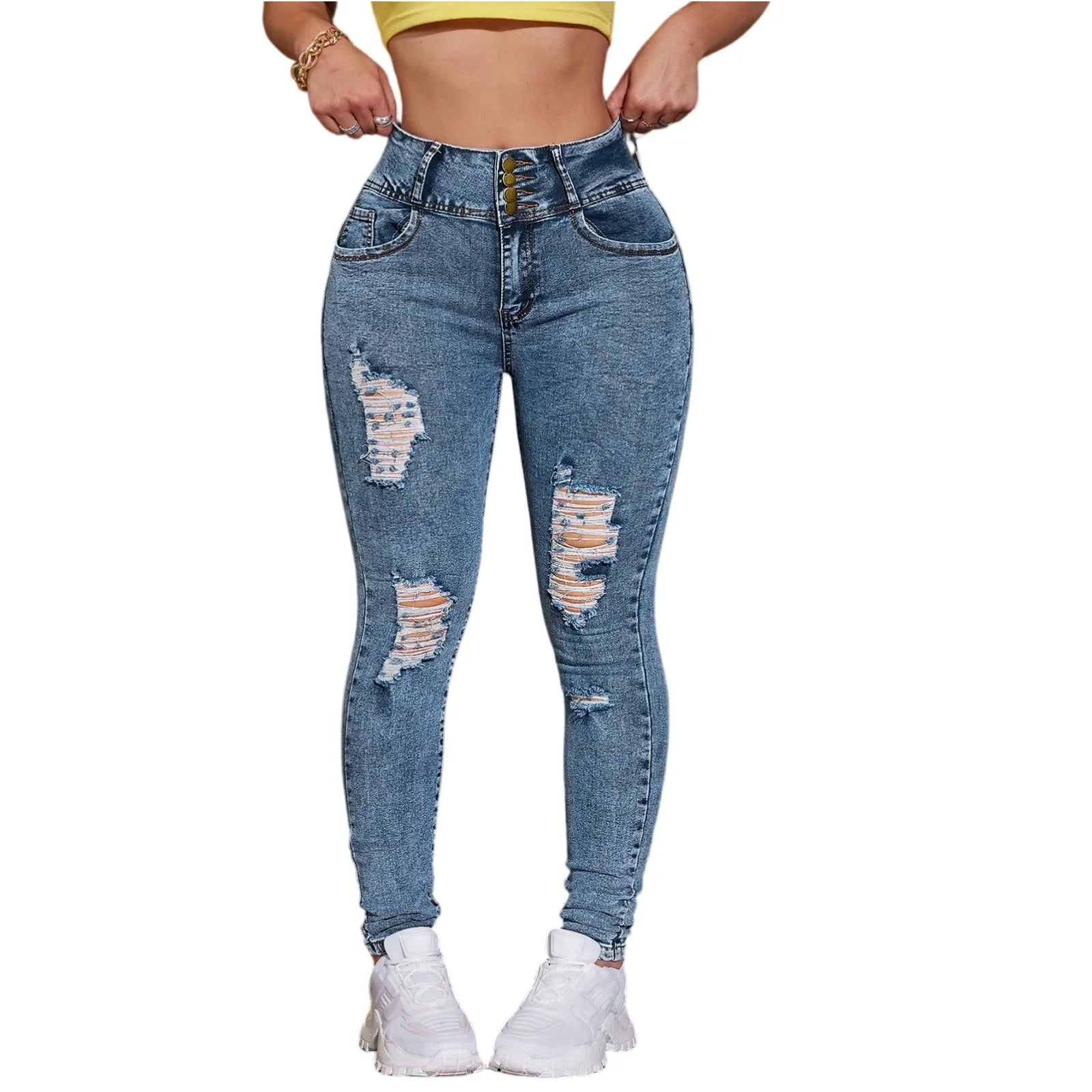 Retro Solid Color Denim Jean’s/High Waisted /Slim Straight Jean’s/Comfortable Stretch Denim Pant’s/Petite Fit.