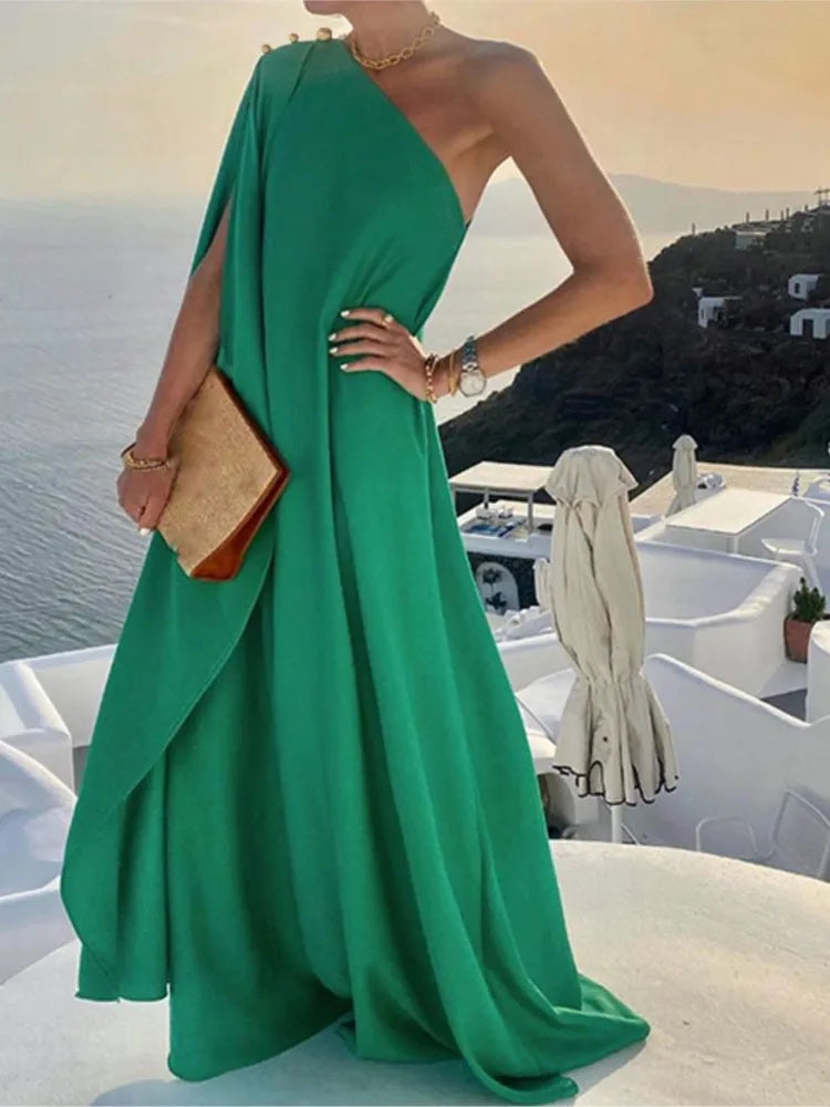 Off Shoulder loose Dress/Women Sexy Off Shoulder/Solid Loose Dresses Robe Femme Casual.