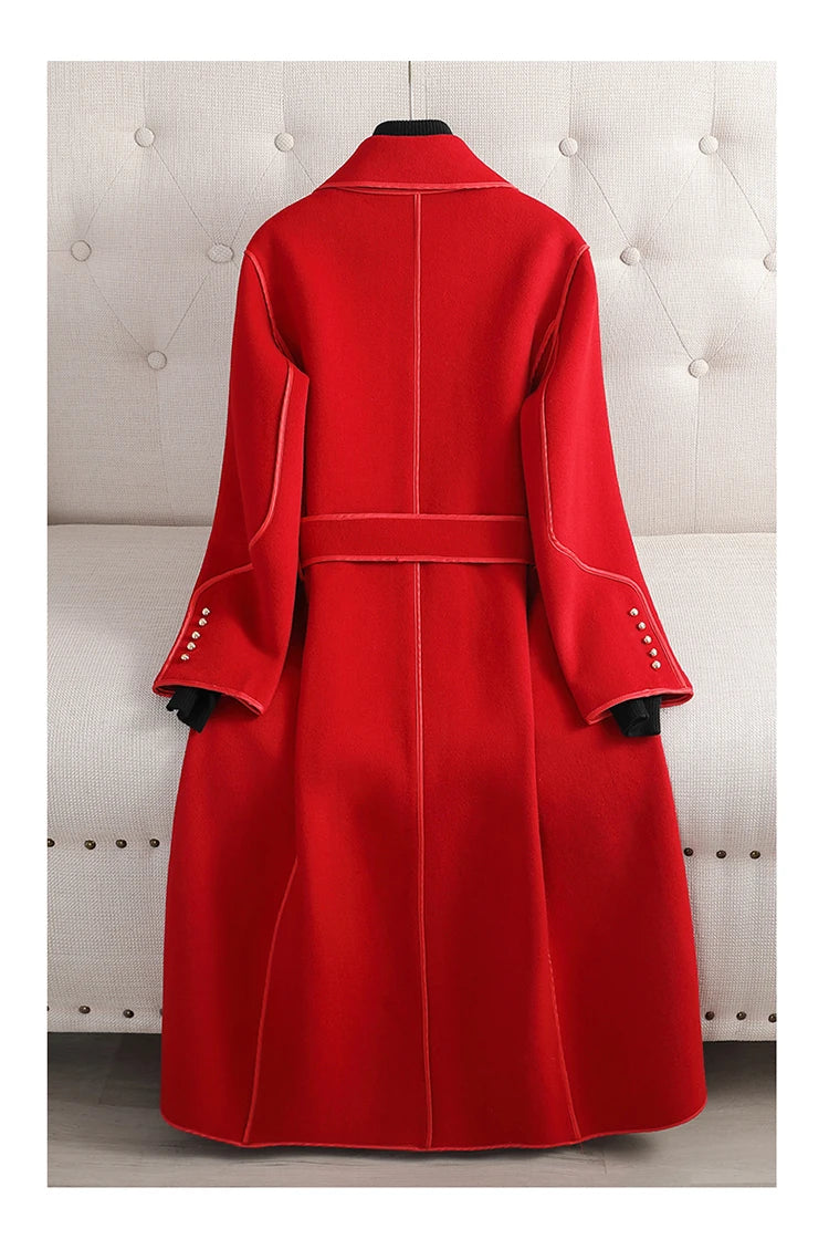 Premium 100% Australian Wool Belted Maxi Coat