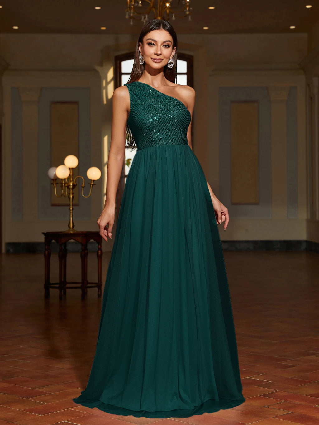 Asymmetrical Backless Exquisite Sequin Mesh  Dress/Long Evening Dress/Special Host Performance/ Bridesmaid Dress.🖤