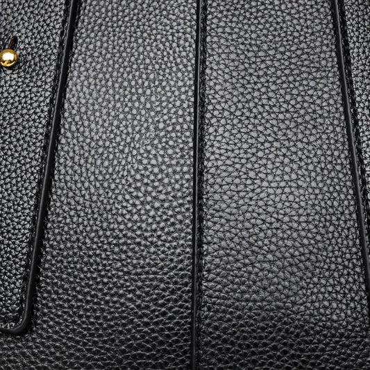 Timeless Black Leather Tote & Crossbody Bag for Everyday Style