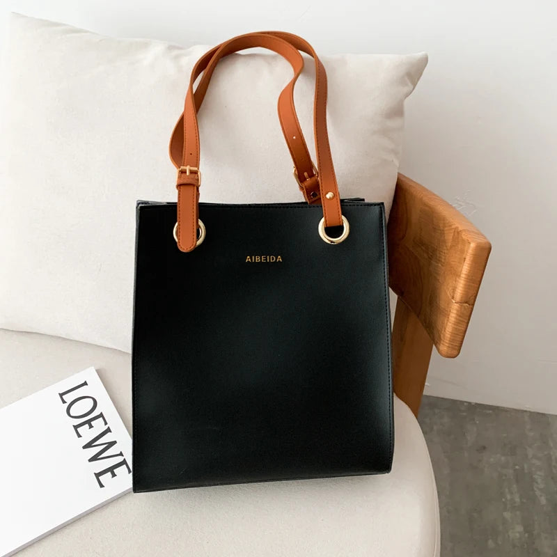 Large Capacity Handbags High Quality Leather Shoulder Bags Designer New Elegant Women Top Handle Tote Bag.