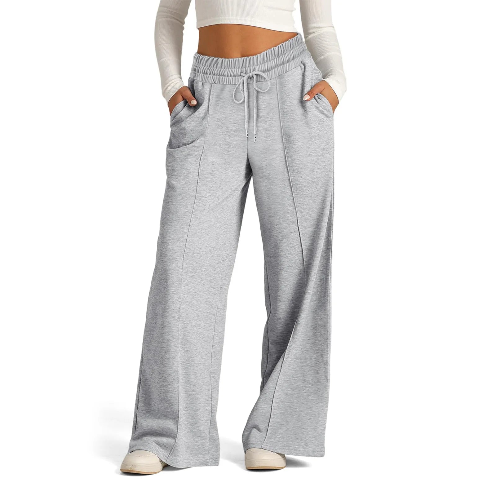 Comfort Baggy Wide Leg Sweatpant’s/High Waisted Baggy Flared Pants Drawstring/ Athletic Joggers Casual Daily Wear Loose Yoga Sports Pants.