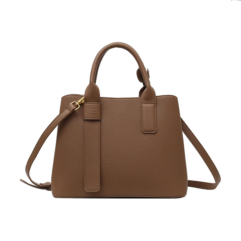 Business Handbags For Women 2025/ Luxury Designer Handbag Pure Color/Big Capacity Shoulder Crossbody Bags Branded Top-handle Tote.