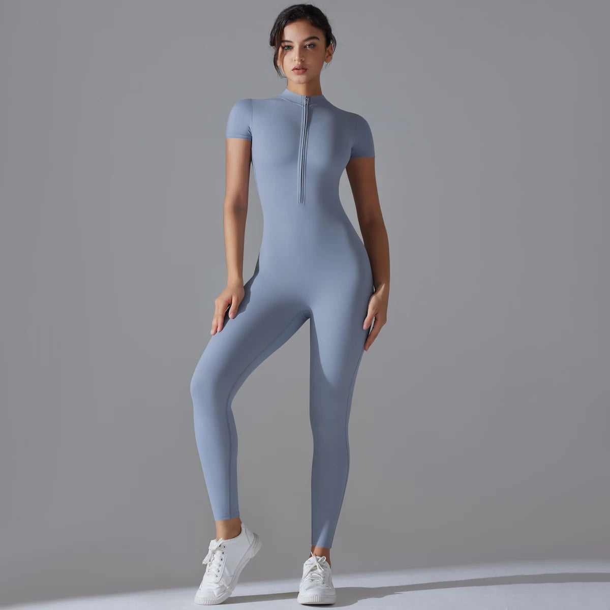 Breathable Fitness Bodysuit/Solid Stretchable Yoga Suit/Quick Drying Sport’s Wear/Women's Gym Push Up Workout.