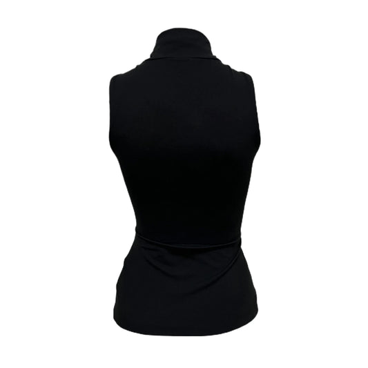 Halter Top Twist, with fitted ring pleated tank top! Colar turtleneck figure. Solid fixed texture, Sleeveless.