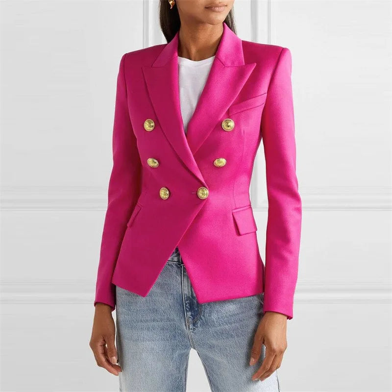 Styled Up V~Neck Blazer’s/Women Clothing For Winter/Solid Color Fashion Casual Suit Slim Blazers Women.