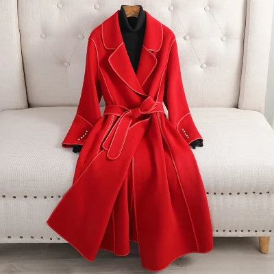 Premium 100% Australian Wool Belted Maxi Coat