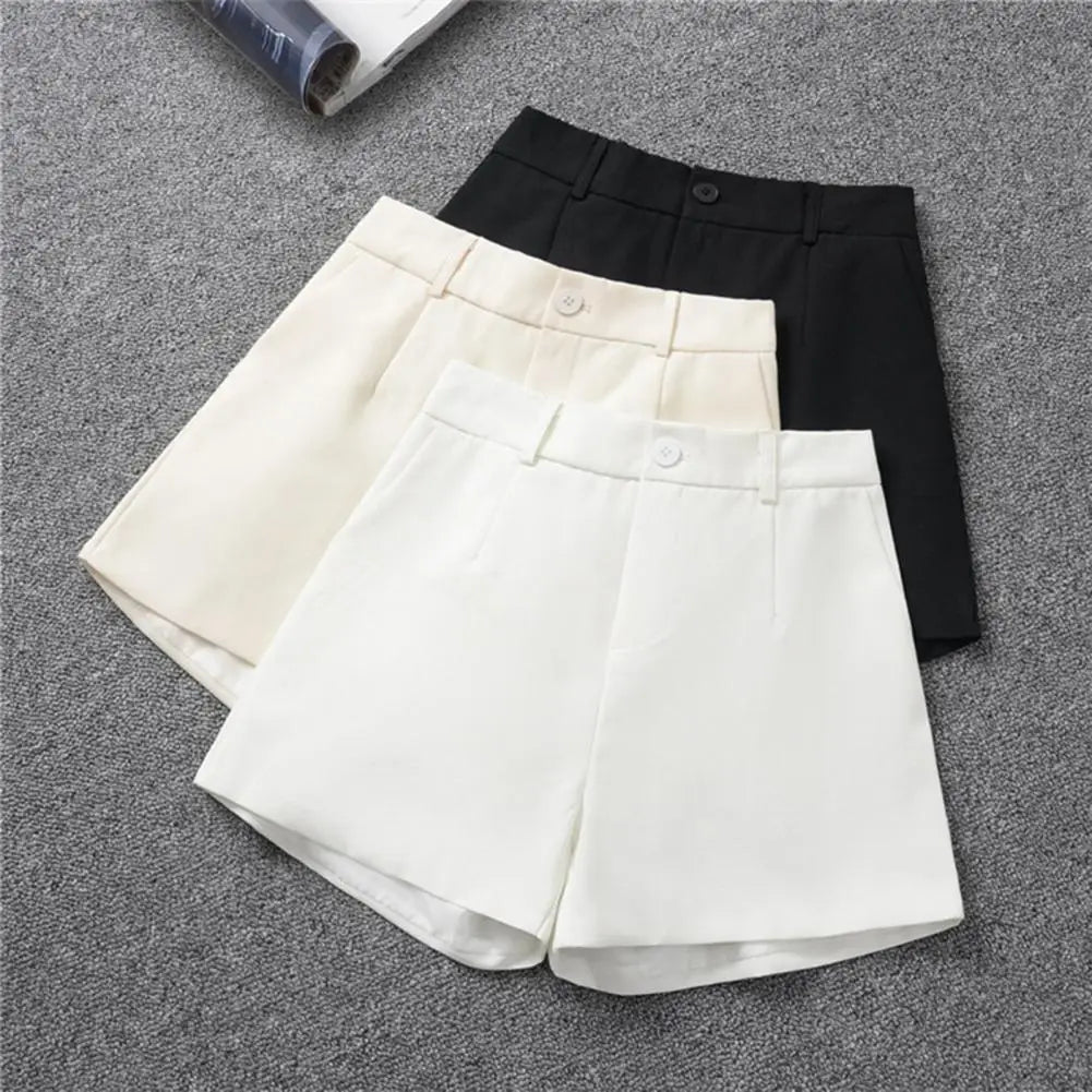 Suited Line Shorts Elegant High Waist/Wide Leg Suit Short Commute Summer Suit Shorts Casual Slim Hot Short Pants