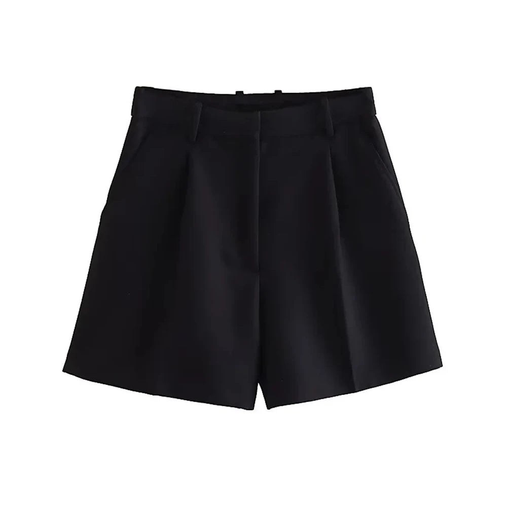 Timeless Tailored Bermuda Shorts – High-Waist Elegant Fit