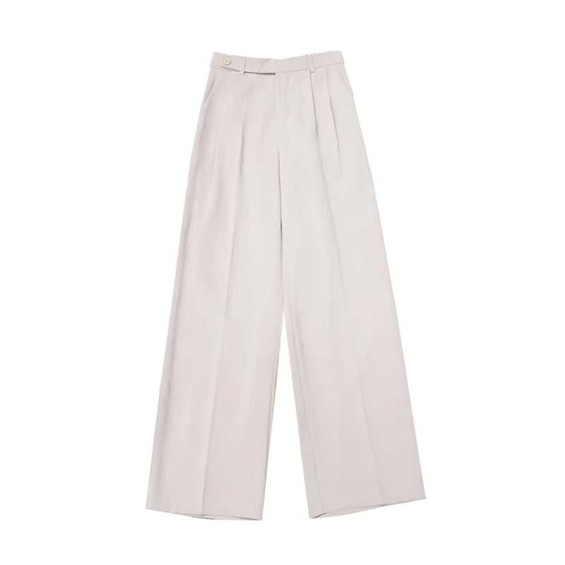 Refined Business Casual Trouser’s/Wide Leg Button Fly/Full Length Pocket Pant’s/Non Stretched.