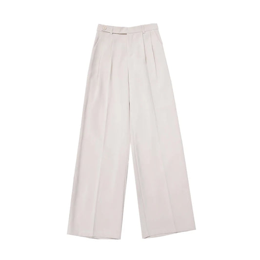 Refined Business Casual Trouser’s/Wide Leg Button Fly/Full Length Pocket Pant’s/Non Stretched.