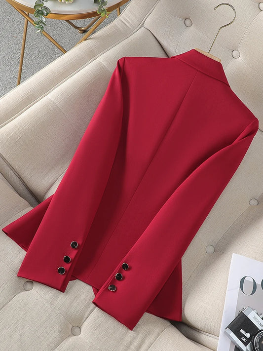 Women’s Tailored Slim Fit Blazer Jacket – Elegant Single Button Office Blazer for Business & Chic Workwear | Modern Blend Boutique
