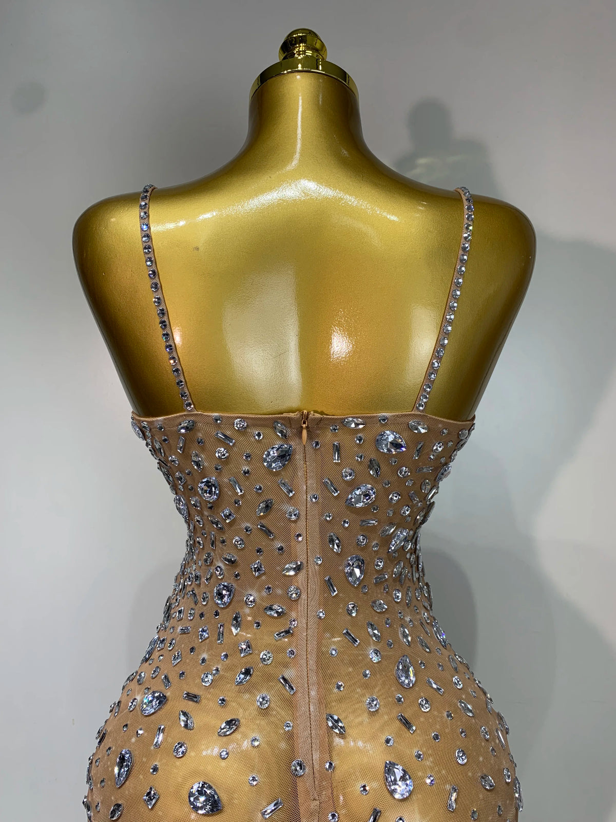 See Through Rhinestone Luxury Rhinestones Sexy Mesh/See Through Bodycon Dress/Women Cocktail ...