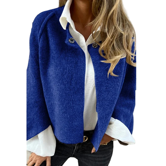 Admirable Winter Jacket Coat/Solid Tatting Craft/Wool Design Long Sleeve Short Jacket/Woman Casual Outwear.