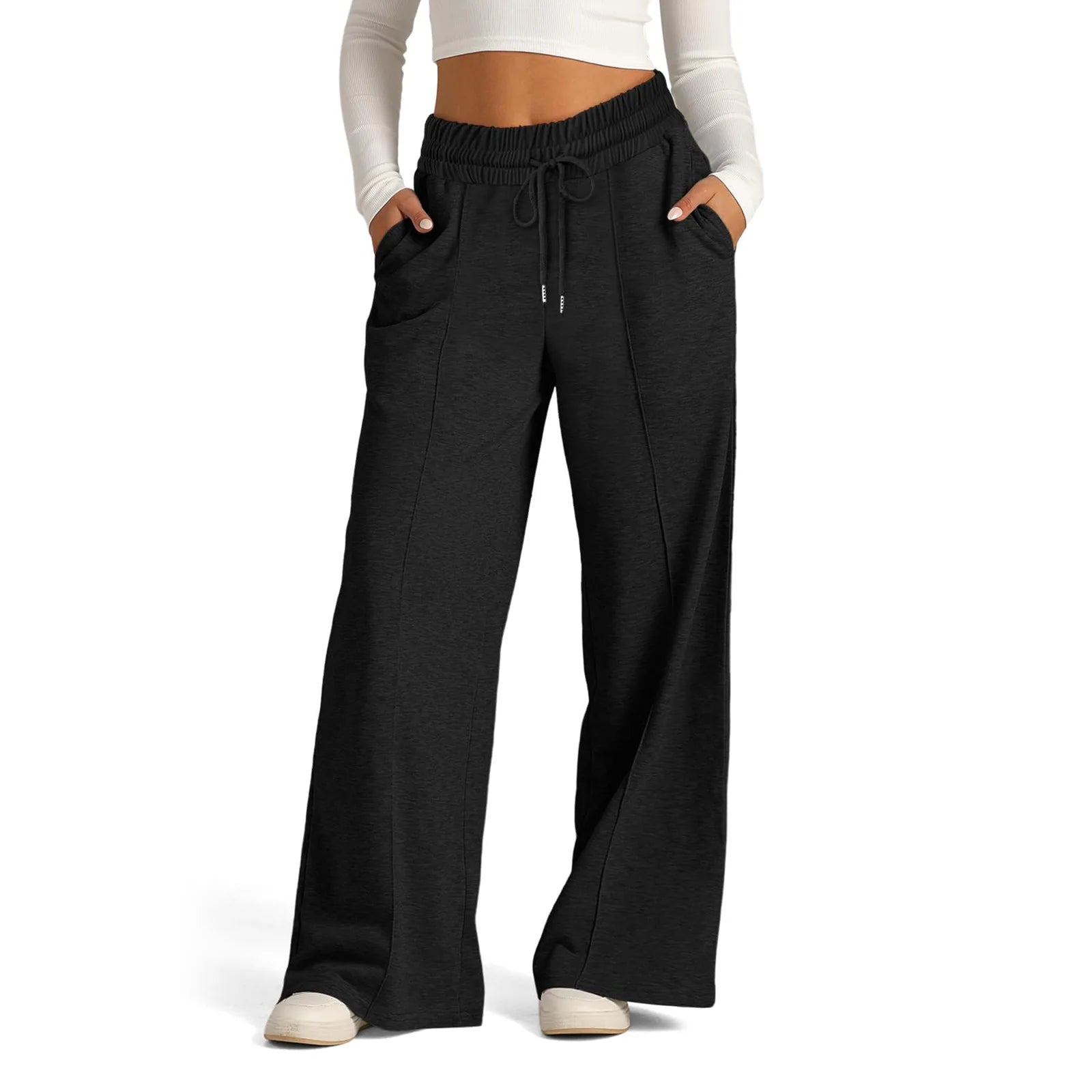 Comfort Baggy Wide Leg Sweatpant’s/High Waisted Baggy Flared Pants Drawstring/ Athletic Joggers Casual Daily Wear Loose Yoga Sports Pants.