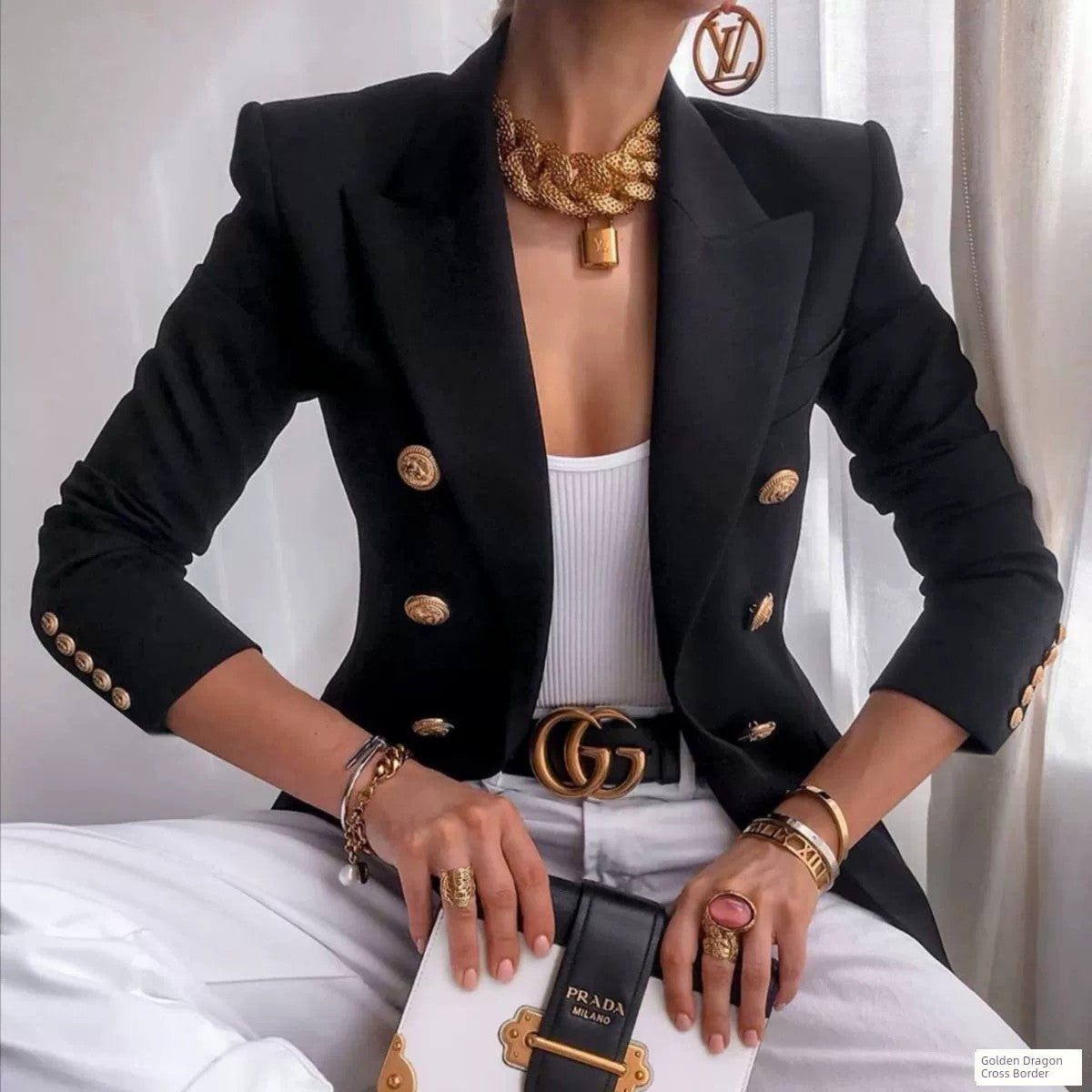 Splicing Casual Blazer Suit/weekly Formal Wear/Single Breasted Long Sleeved Blazer.