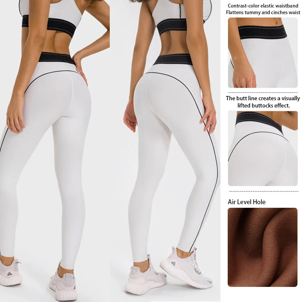 Women's Yoga Pant’s/High-Waisted/Butt-Lifting/Tummy-Control Workout Pants Nude-Feel Tight-Fitting 9-Inch Cropped Legging’s.