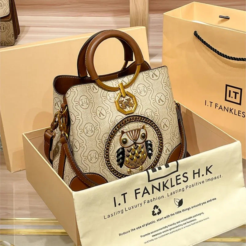 Animal Creative Designed Handbag/Modern Genuine Leather Carrying Bag/High End Designed Fashionable Single Shoulder Crossbody Handbag.