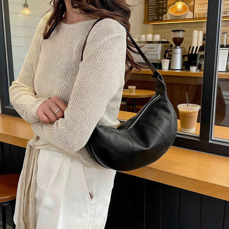 100% Genuine Leather Tote Bag – Premium Minimalist Elegance