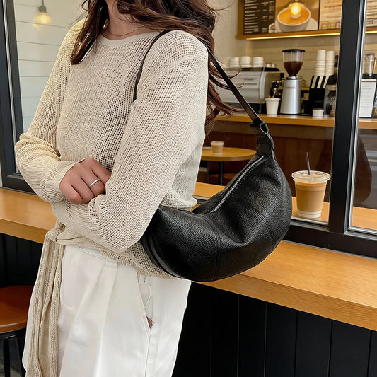 100% Genuine Leather Tote Bag – Premium Minimalist Elegance