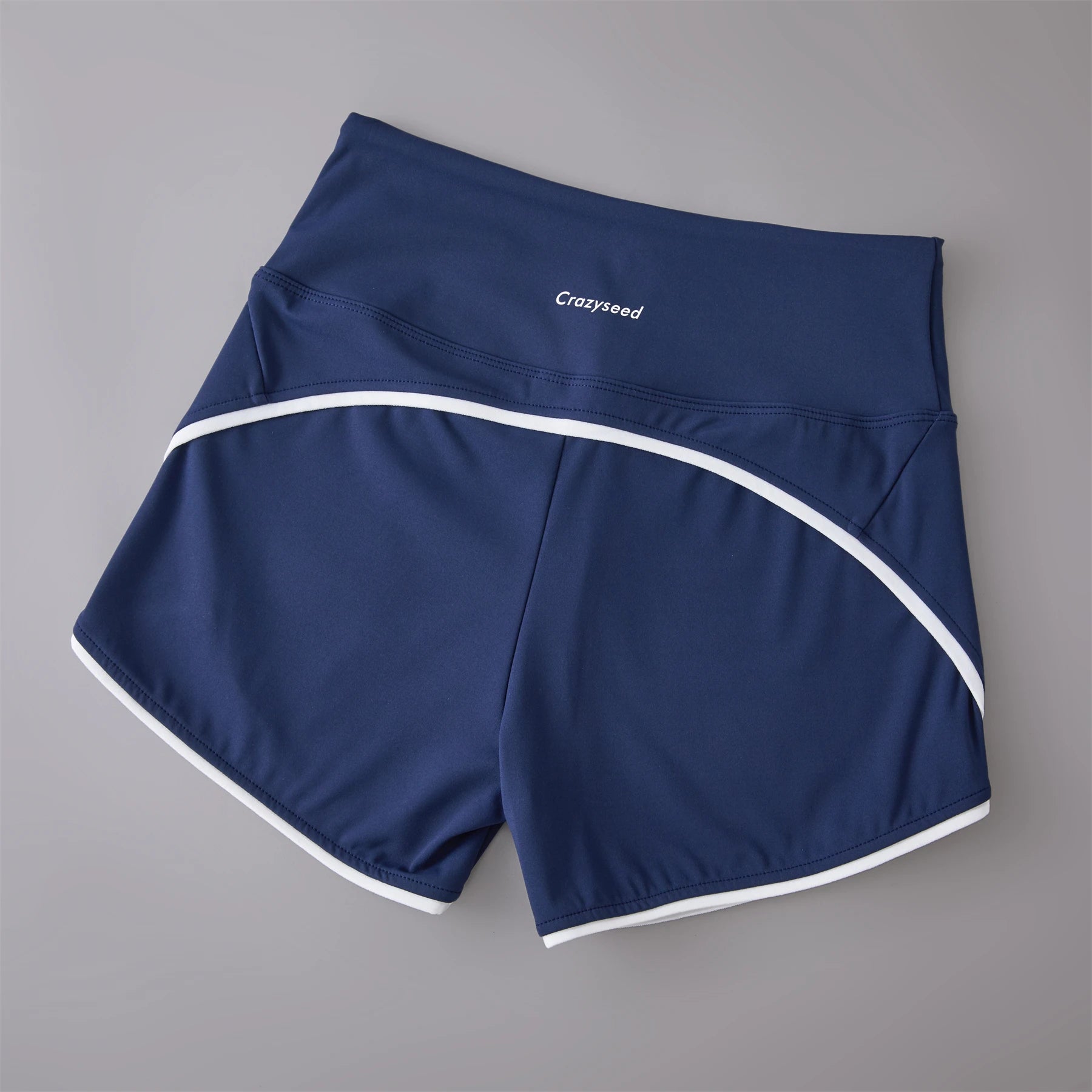 High Colored Temperature Short’s/Color Contrast High Waist Sport’s/Tight Elastic Peach Hip Training Fitness Yoga Hot Pants.