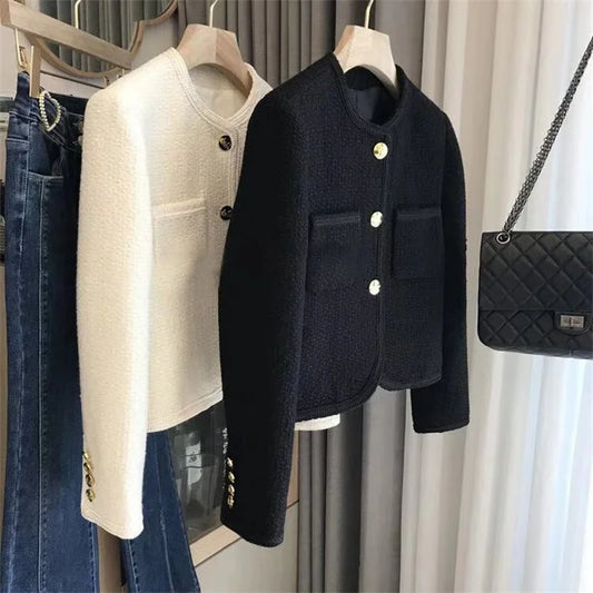 2025 Winter Women Woolen Coat – High-Quality Long Sleeve Casual Short Coat – Modern Elegant Female Jacket Outerwear