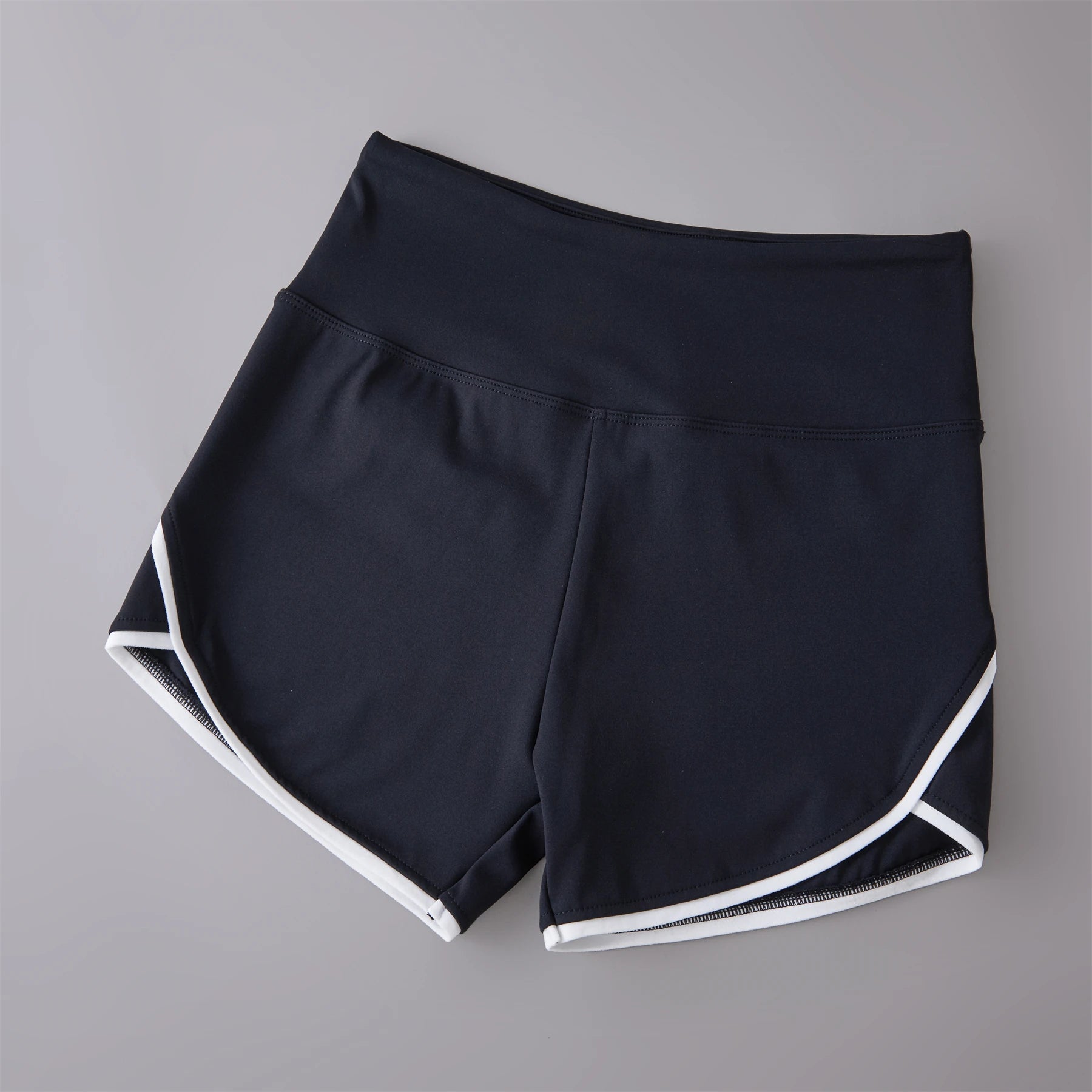 High Colored Temperature Short’s/Color Contrast High Waist Sport’s/Tight Elastic Peach Hip Training Fitness Yoga Hot Pants.