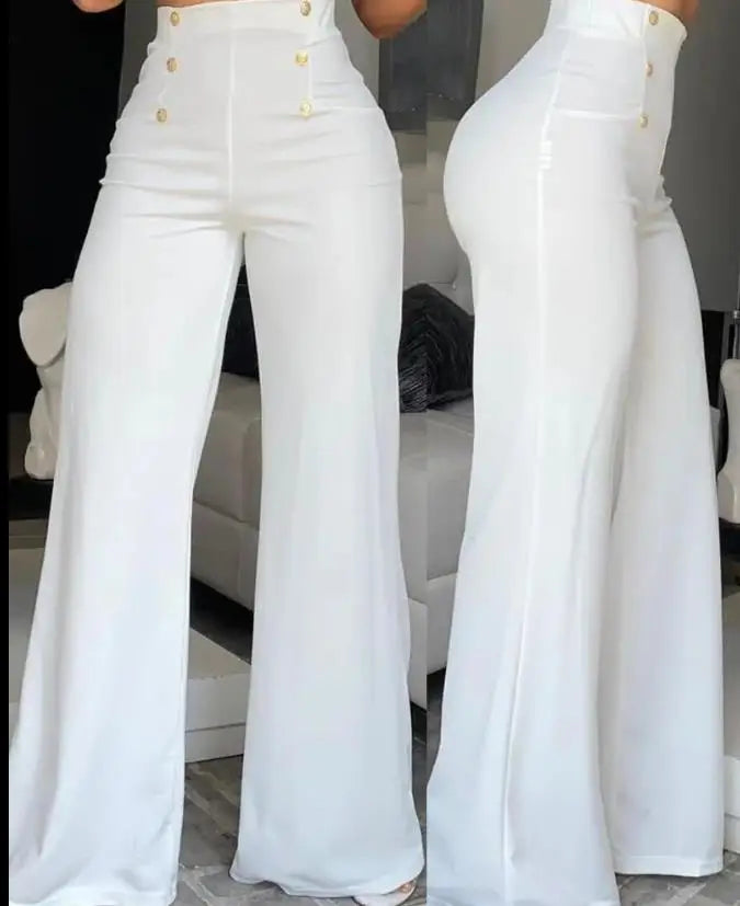 High Waist pants, single flare leg bottoms with Bootcut Flared Trousers.