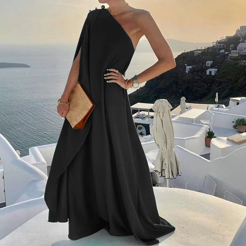 Off Shoulder loose Dress/Women Sexy Off Shoulder/Solid Loose Dresses Robe Femme Casual.