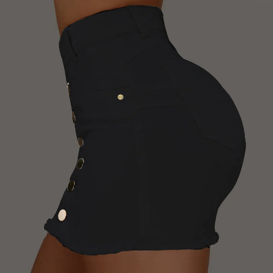 Hot Solid Blended High Waist Skirt/New Casual Fashion Hip Sized Denim Skirt.