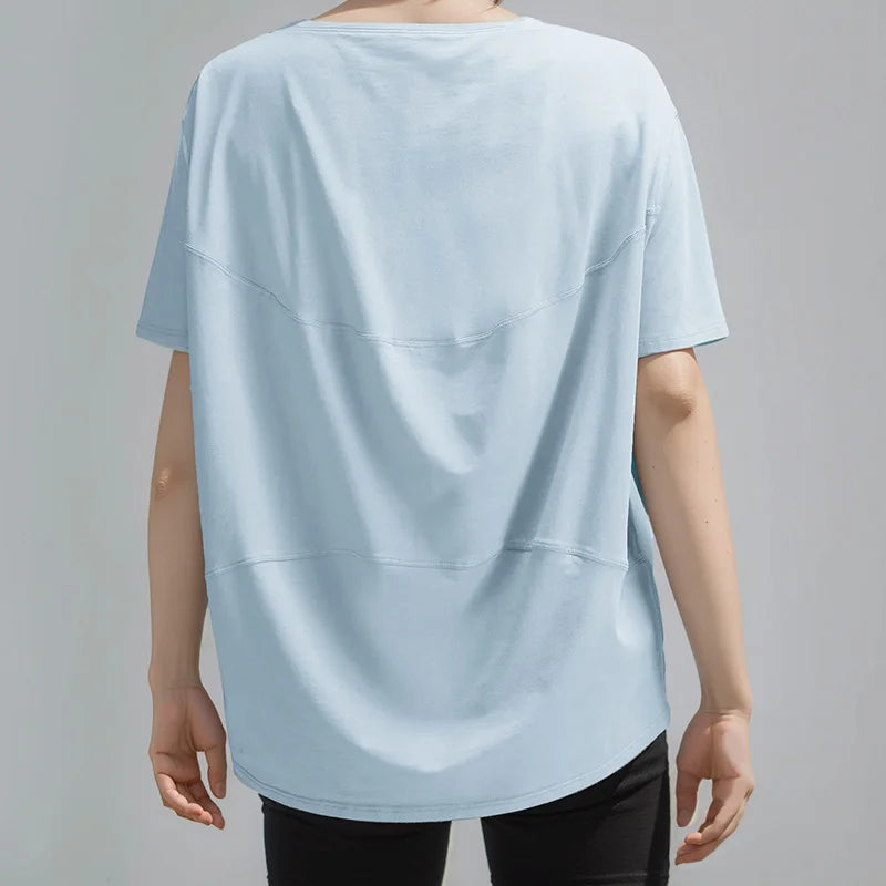 Women’s Cooling Active Top with Utility Pockets | Breathable Stretch Fitness Shirt