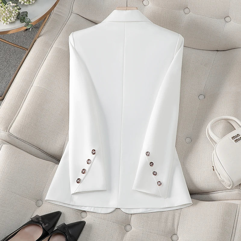 NAVIU Fashion Blazer/New Business Formal Long Sleeved Buttoned Blazer/ SlimJacket Office Ladies Work Blazer’s.