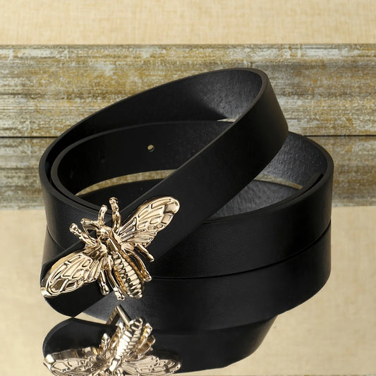 Butterfly Bee Fashioned Belt/Double-Sided/Thin Belts for Women with Skirts/High-End Belt’s/Women's Trouser Belts.