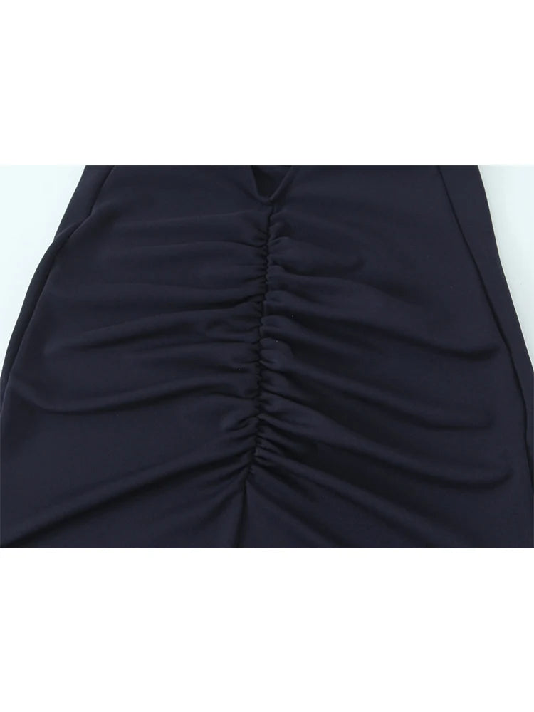 Polished TFMLN Women Halter Neck Dress/Long Chic Off Shoulder Backless Sexy  Maxi Dress/Elegant Solid Party Dress.