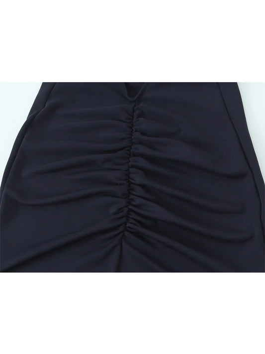 Polished TFMLN Women Halter Neck Dress/Long Chic Off Shoulder Backless Sexy  Maxi Dress/Elegant Solid Party Dress.