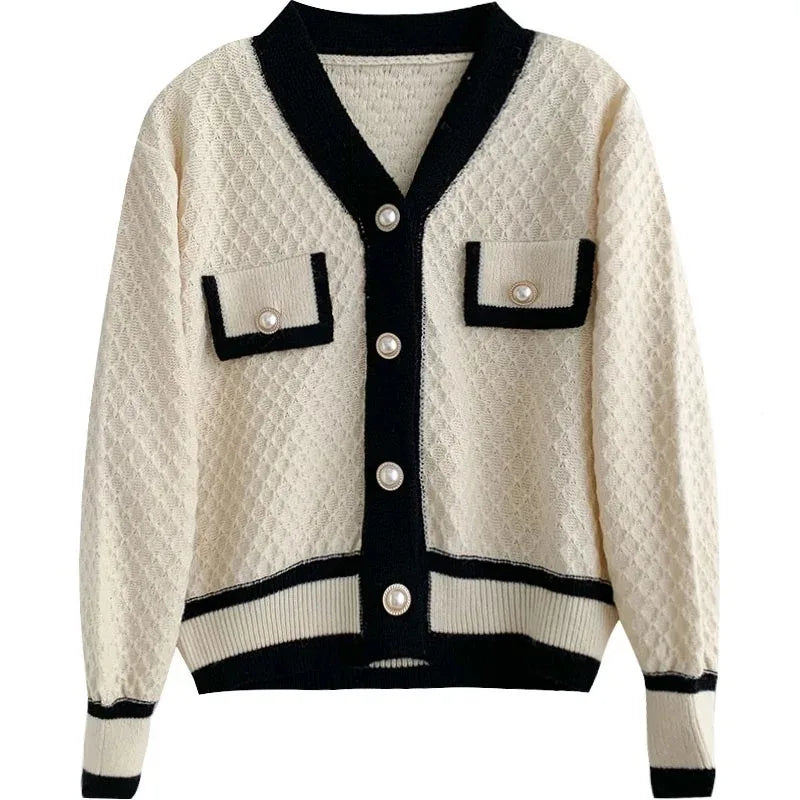 Loose Long-sleeved Knit Sweater Cardigans Outwear Coat