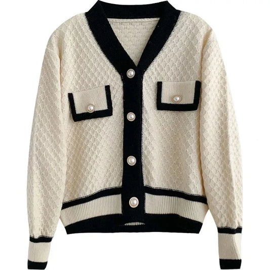 Loose Long-sleeved Knit Sweater Cardigans Outwear Coat