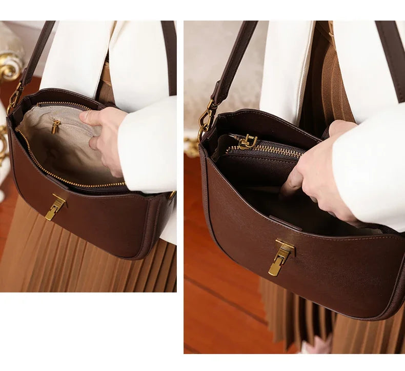 Vintage Luxe Shoulder Bag – Timeless Minimalist Edition
